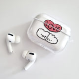 ラブAirpod ケース/Airpod case | LOVE (Transparent, PRO/3)