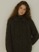 Cable collar cardigan (6653796647030)