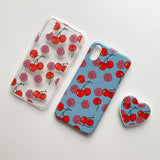 チェリー＆デイジーiPhoneケース/Cherry & Pink Daisy (iPhone) Jelly Case