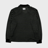 スクワッド ストライプテリーカラー ジップアップ/SQUAD STRIPE TERRY COLLAR ZIPUP (BLACK)