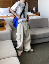 ワイドコットンカーゴパンツ