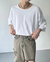 Pulse U-neck Capri Boxy short-sleeved T-shirt (2 colors)