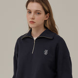 スモールロゴハーフジップアップスウェットシャツ / SMALL LOGO HALF ZIPUP SWEATSHIRT_NAVY