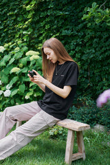 ラウンドロゴオーバーサイズTシャツ / ROUND LOGO OVERSIZED T-SHIRTS_2COLORS