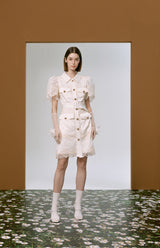 Lace shirt dress