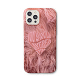 ピンクファーフォンケース(ハード)/PINK FUR PHONE CASE (HARD)