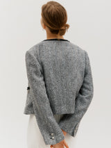 Tweed classic jacket - Gray (6682467762294)