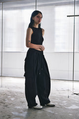 H-T CARGO BALLOON SWEAT PANTS (Black) / カーゴバルーンスウェットパンツ