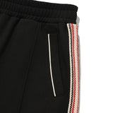 CHERRY LACE POINT STRAIGHT TRACK PANTS [BLACK]