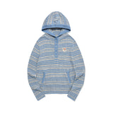 WITTY BUNNY STRIPE KNIT HOODIE [SKY BLUE]
