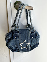 Luckett Y2K Kitsch Star Belt Denim Mini Shoulder Bag