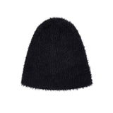 VA Brooch Soft Angora Beanie Black