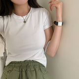 [Bellide made] Premium Slim Span Embroider Tee