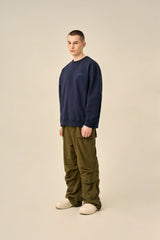 LETTERING LOGO BASIC SWEATSHIRT - NAVY