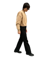 エンボスクロップドスウェット / Emboss Cropped Sweat-BEIGE