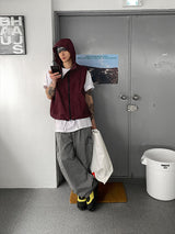 No.0028 O nylon hood VEST (3color)