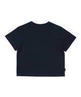 キャッチング アイ クロップ T シャツ、ネイビー