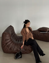 muffler set line cardigan