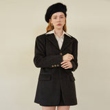 ゴールドボタンピントジャケット / GOLD BUTTON POINT JAKET (CHARCOAL BLACK)