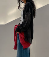 (UNISEX) ダーティーペイントウォッシングカーディガン