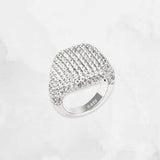 ペーバー クッション リング / [NCT/MONSTA X/KARD] [S925] Paver Cushion Ring (white,silver)