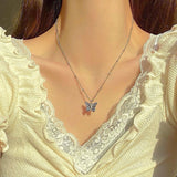 Clueny butterfly necklace (6657679884406)