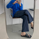 +5cm Ice Tencel Long Wide Denim Pants (3color)