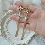 Longdrop Golden Flower Piercing