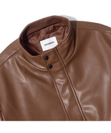 GB Synthetic Leather Hidden Jacket (Brown)