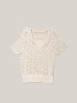 CROCHET PULL OVER [ OAT ]