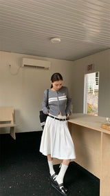 double zip knit cardigan