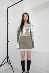リーズクロップストライプカーディガン / Leeds Crop Stripe CD (2 colors)