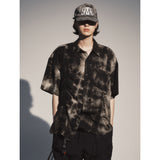 ブリーチダイングストラップシャツ / BLEACH DYEING STRAP SHIRT_BK