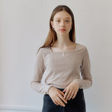 SQUARE GOLGI T-SHIRT_BEIGE (6600102412406)