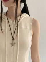 リングケットボヘミアンヒッピーアンティークスエードスターネックレス / Ringket Bohemian Hippie Antique Suede Star Necklace