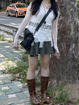 エスニックビンテージニーズニットスリーブレス / Ethnic Vintage Beads Knit Sleeveless