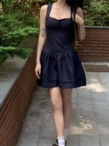 レノアハートネックミニスリーブレスワンピース/ Lenoa Heart Neck Mini Sleeveless One Piece