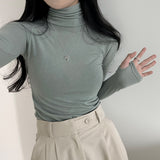 サムホールスリーブタートルネックTシャツ / Thumbhole Sleeve Turtleneck T-Shirt