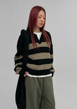 [MADE] Orenu Striped Collar Knit