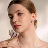 セラミックデイリーパールドロップピアス/Ceramic daily pearl drop earring(Very Peri)