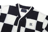 ボードワッフルカーディガン /CHECKER BOARD WAFFLE CARDIGAN_NAVY