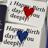 Happy birthday! I ♥ you deeply! Postcard (Classic Blue) (6602756522102)