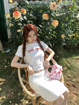 トラベルボウショートスリーブtシャツ