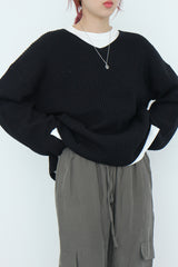 ラージVネックニット/Large V-Neck Knit (7color)