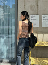 mood sheer sleeveless top
