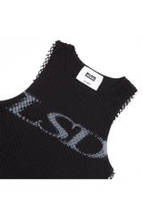 [23SS LSD COLLECTION] メッシュレイヤードノースリーブトップ / [23SS LSD COLLECTION] Mesh Layered sleeveless Top_Black