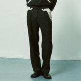 ワイドフィットピンタックバイカースラックス / wide fit pintuck biker slacks