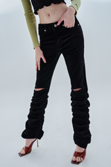 シャーリングパンツ / shirring pants_black