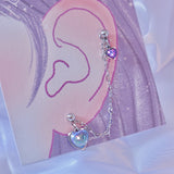 heart chain piercing