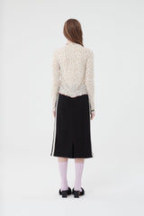 スモールチェリーミディスカート／SMALL CHERRY MIDI SKIRT [BLACK]